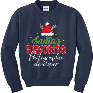 SantaS Favorite Photographic Developer Christmas Kids Sweatshirt