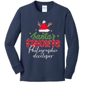 SantaS Favorite Photographic Developer Christmas Kids Long Sleeve Shirt