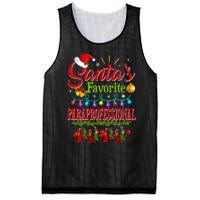 SantaS Favorite Paraprofessional Christmas Santa Hat Light Mesh Reversible Basketball Jersey Tank