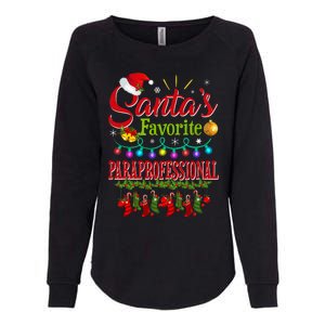 SantaS Favorite Paraprofessional Christmas Santa Hat Light Womens California Wash Sweatshirt