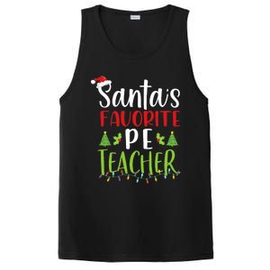 SantaS Favorite Pe Teacher Santa Hat Funny Christmas Gift PosiCharge Competitor Tank