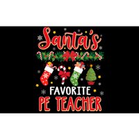 SantaS Favorite Pe Teacher Santa Hat Xmas Bumper Sticker