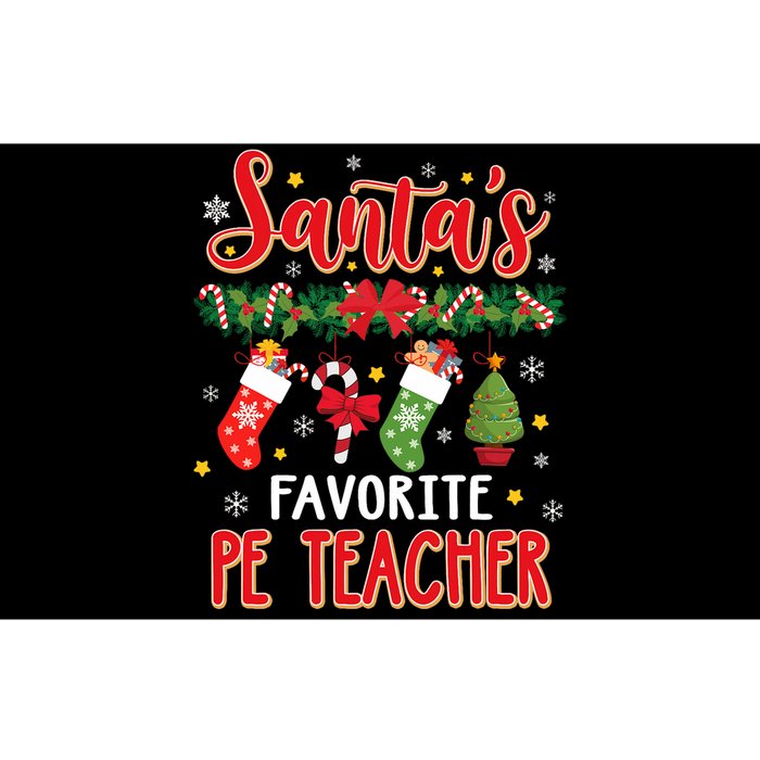 SantaS Favorite Pe Teacher Santa Hat Xmas Bumper Sticker