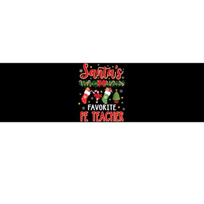 SantaS Favorite Pe Teacher Santa Hat Xmas Bumper Sticker