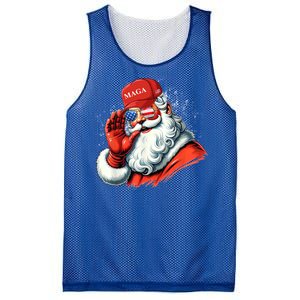 SantaS Favorite President Trump Christmas Santa Hat Funny Gift Mesh Reversible Basketball Jersey Tank