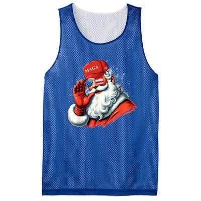 SantaS Favorite President Trump Christmas Santa Hat Funny Gift Mesh Reversible Basketball Jersey Tank