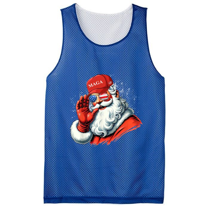 SantaS Favorite President Trump Christmas Santa Hat Funny Gift Mesh Reversible Basketball Jersey Tank