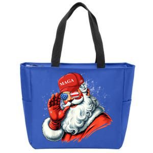 SantaS Favorite President Trump Christmas Santa Hat Funny Gift Zip Tote Bag