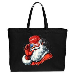 SantaS Favorite President Trump Christmas Santa Hat Funny Gift Cotton Canvas Jumbo Tote