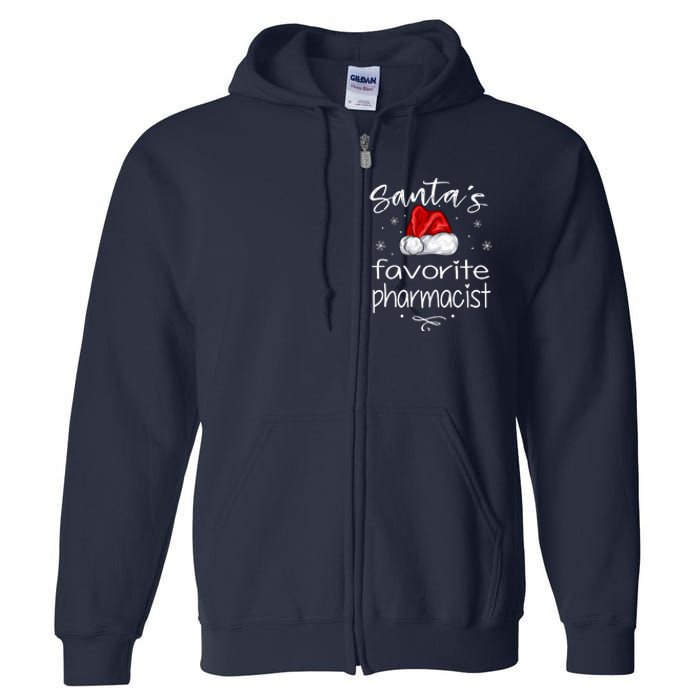 Santas Favorite Pharmacist Gift For Christmas Full Zip Hoodie