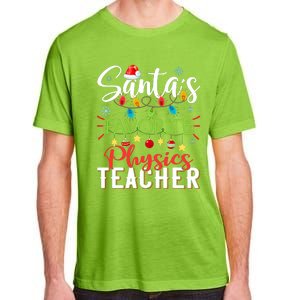 SantaS Favorite Physics Teacher Xmas Light Hat Christmas Adult ChromaSoft Performance T-Shirt