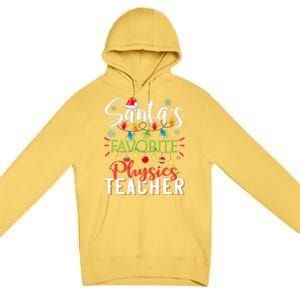 SantaS Favorite Physics Teacher Xmas Light Hat Christmas Premium Pullover Hoodie