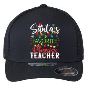 SantaS Favorite Physics Teacher Xmas Light Hat Christmas Flexfit Unipanel Trucker Cap