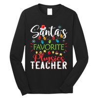 SantaS Favorite Physics Teacher Xmas Light Hat Christmas Long Sleeve Shirt