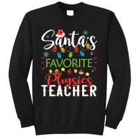 SantaS Favorite Physics Teacher Xmas Light Hat Christmas Sweatshirt