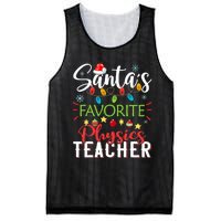 SantaS Favorite Physics Teacher Xmas Light Hat Christmas Mesh Reversible Basketball Jersey Tank