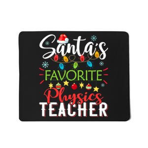 SantaS Favorite Physics Teacher Xmas Light Hat Christmas Mousepad