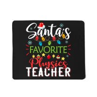 SantaS Favorite Physics Teacher Xmas Light Hat Christmas Mousepad