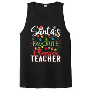 SantaS Favorite Physics Teacher Xmas Light Hat Christmas PosiCharge Competitor Tank