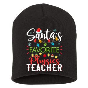 SantaS Favorite Physics Teacher Xmas Light Hat Christmas Short Acrylic Beanie