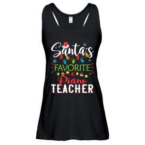 SantaS Favorite Piano Teacher Xmas Light Hat Christmas Ladies Essential Flowy Tank