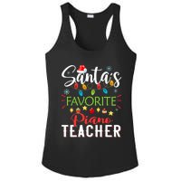 SantaS Favorite Piano Teacher Xmas Light Hat Christmas Ladies PosiCharge Competitor Racerback Tank