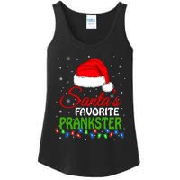 SantaS Favorite Prankster Santa Hat Lights. Funny Christmas Ladies Essential Tank