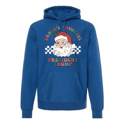 SantaS Favorite President Trump Christmas Santa Hat Trump Meaningful Gift Premium Hoodie