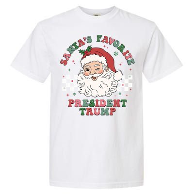 SantaS Favorite President Trump Christmas Santa Hat Trump Meaningful Gift Garment-Dyed Heavyweight T-Shirt