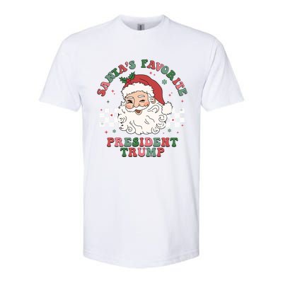 SantaS Favorite President Trump Christmas Santa Hat Trump Meaningful Gift Softstyle CVC T-Shirt