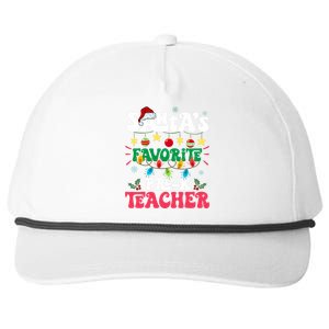 SantaS Favorite Prek Teacher Santa Hat Light Christmas Snapback Five-Panel Rope Hat