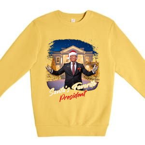 SantaS Favorite President – Christmas Trump Funny Graphic Cool Gift Premium Crewneck Sweatshirt