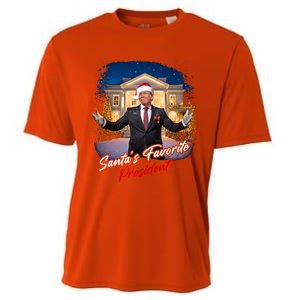 SantaS Favorite President – Christmas Trump Funny Graphic Cool Gift Cooling Performance Crew T-Shirt