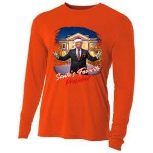 SantaS Favorite President – Christmas Trump Funny Graphic Cool Gift Cooling Performance Long Sleeve Crew