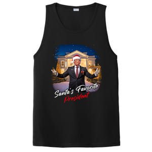 SantaS Favorite President – Christmas Trump Funny Graphic Cool Gift PosiCharge Competitor Tank