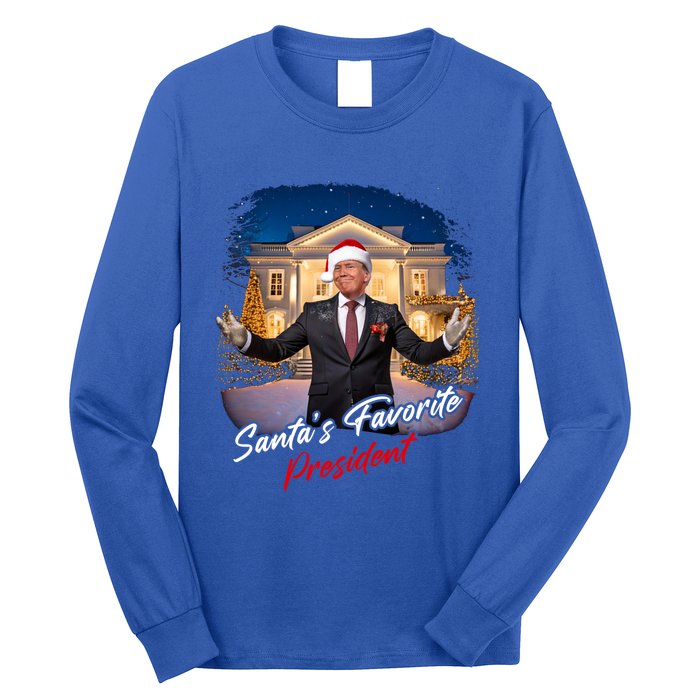 SantaS Favorite President – Christmas Trump Funny Graphic Cool Gift Long Sleeve Shirt