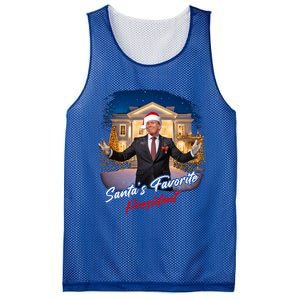 SantaS Favorite President – Christmas Trump Funny Graphic Cool Gift Mesh Reversible Basketball Jersey Tank