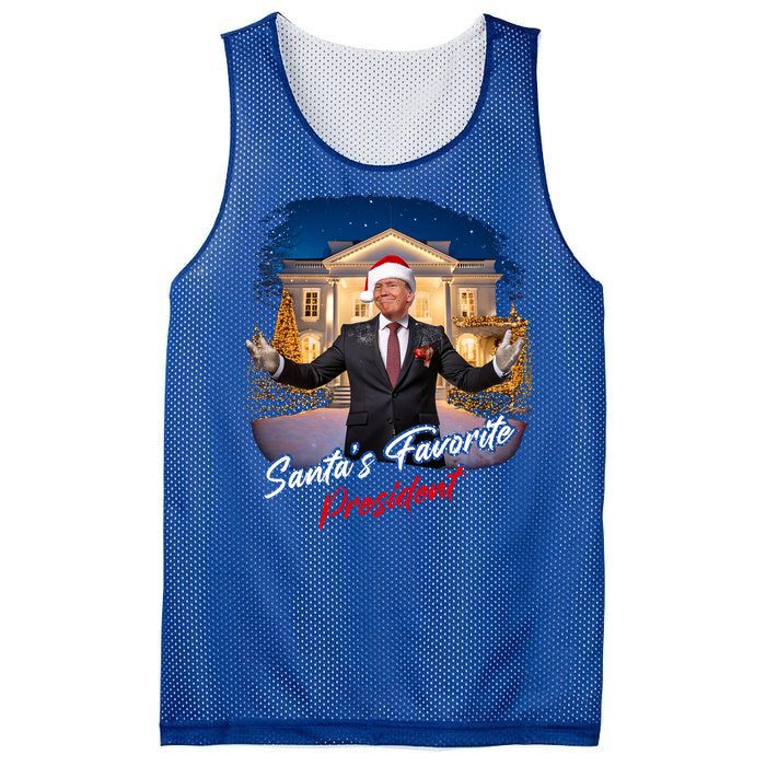 SantaS Favorite President – Christmas Trump Funny Graphic Cool Gift Mesh Reversible Basketball Jersey Tank