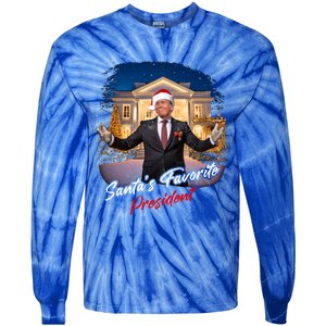 SantaS Favorite President – Christmas Trump Funny Graphic Cool Gift Tie-Dye Long Sleeve Shirt