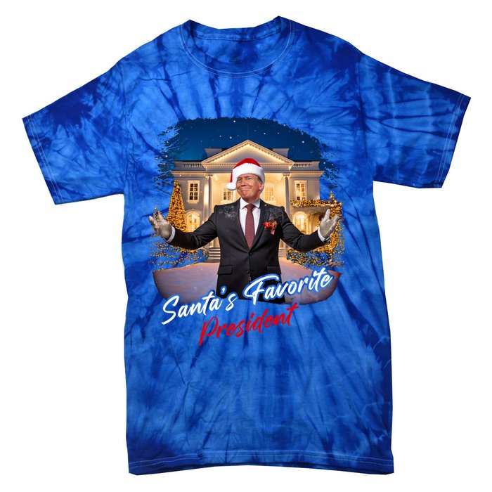 SantaS Favorite President – Christmas Trump Funny Graphic Cool Gift Tie-Dye T-Shirt