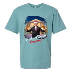 SantaS Favorite President – Christmas Trump Funny Graphic Cool Gift Sueded Cloud Jersey T-Shirt