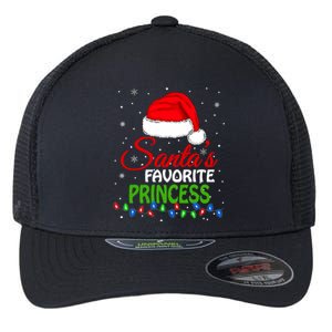 SantaS Favorite Princess Santa Hat Lights. Funny Christmas Flexfit Unipanel Trucker Cap