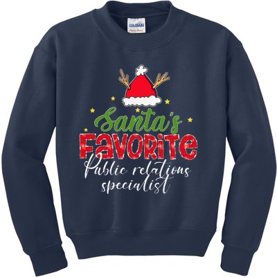 SantaS Favorite Public Relations Specialist Christmas Kids Sweatshirt