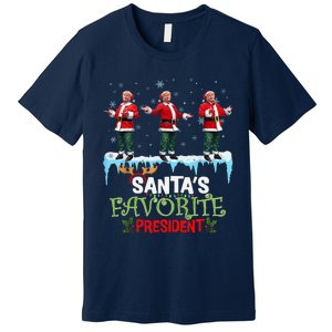 SantaS Favorite President Santa Trump Dance Funny Christmas Premium T-Shirt