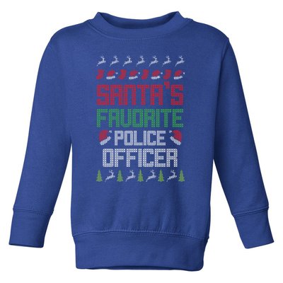 SantaS Favorite Police Officer Clothing Holiday Gift Ideas Great Gift Toddler Sweatshirt