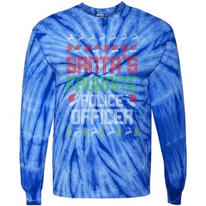 SantaS Favorite Police Officer Clothing Holiday Gift Ideas Great Gift Tie-Dye Long Sleeve Shirt