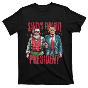 SantaS Favorite President Christmas Funny Trump Xmas Pajama T-Shirt