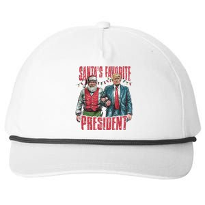 SantaS Favorite President Christmas Funny Trump Xmas Pajama Snapback Five-Panel Rope Hat