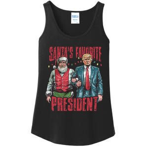 SantaS Favorite President Christmas Funny Trump Xmas Pajama Ladies Essential Tank