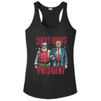 SantaS Favorite President Christmas Funny Trump Xmas Pajama Ladies PosiCharge Competitor Racerback Tank